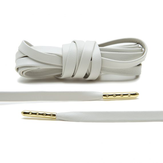 White-Leather-Laces-Gold-Tip
