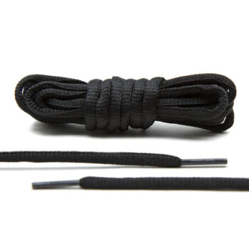 Black oval laces