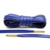 Royal blue leather laces gold tip
