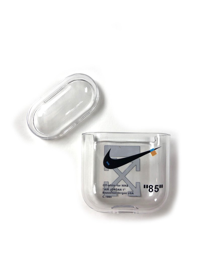 off white airpod case clear